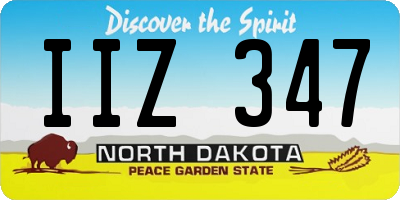 ND license plate IIZ347