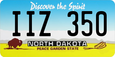ND license plate IIZ350