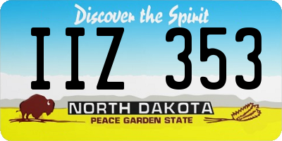 ND license plate IIZ353
