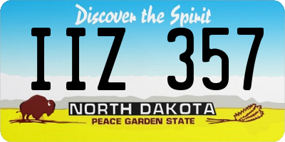 ND license plate IIZ357