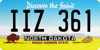 ND license plate IIZ361
