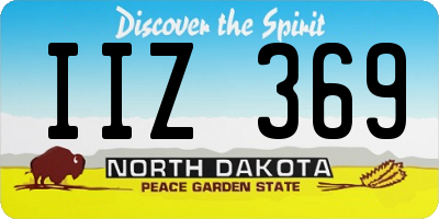 ND license plate IIZ369