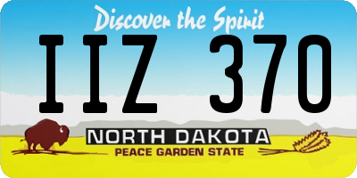 ND license plate IIZ370