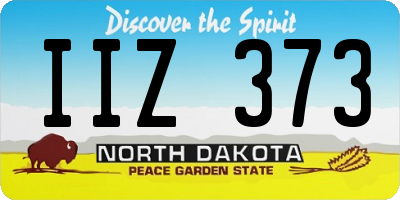 ND license plate IIZ373