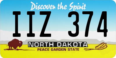 ND license plate IIZ374