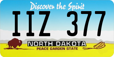 ND license plate IIZ377