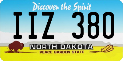 ND license plate IIZ380