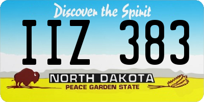 ND license plate IIZ383