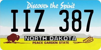 ND license plate IIZ387