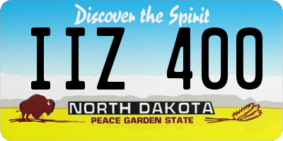 ND license plate IIZ400