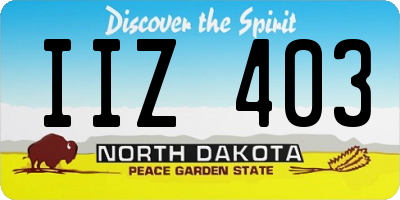 ND license plate IIZ403