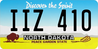 ND license plate IIZ410