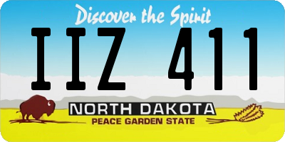 ND license plate IIZ411