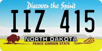ND license plate IIZ415