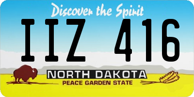 ND license plate IIZ416