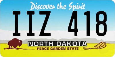 ND license plate IIZ418
