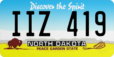 ND license plate IIZ419