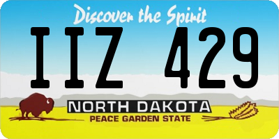 ND license plate IIZ429