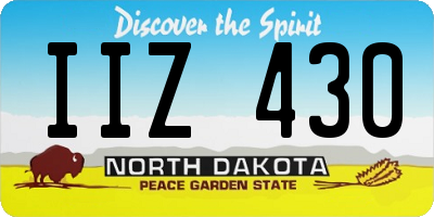 ND license plate IIZ430