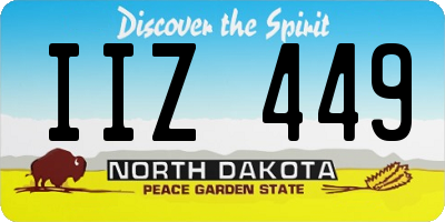 ND license plate IIZ449