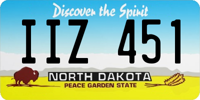ND license plate IIZ451