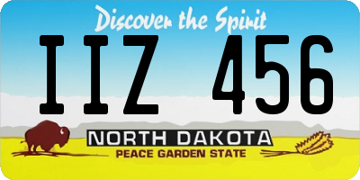 ND license plate IIZ456