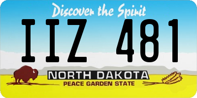 ND license plate IIZ481
