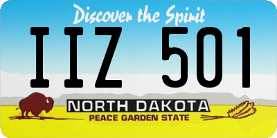 ND license plate IIZ501