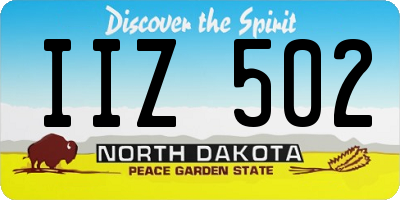 ND license plate IIZ502