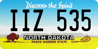 ND license plate IIZ535