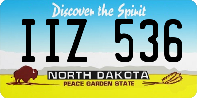 ND license plate IIZ536