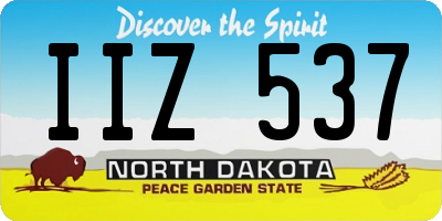 ND license plate IIZ537