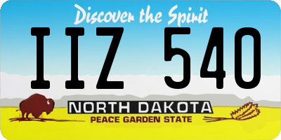 ND license plate IIZ540