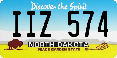 ND license plate IIZ574