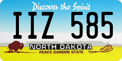 ND license plate IIZ585