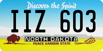 ND license plate IIZ603