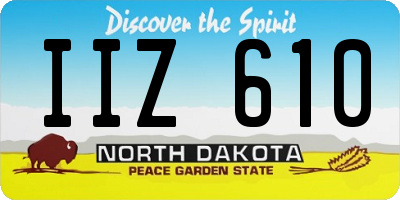 ND license plate IIZ610