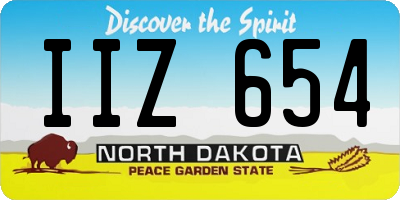 ND license plate IIZ654