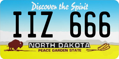 ND license plate IIZ666
