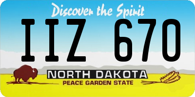 ND license plate IIZ670