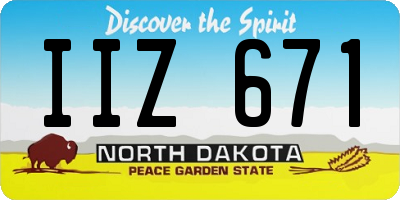 ND license plate IIZ671