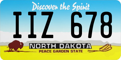 ND license plate IIZ678