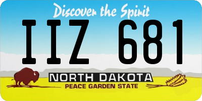 ND license plate IIZ681