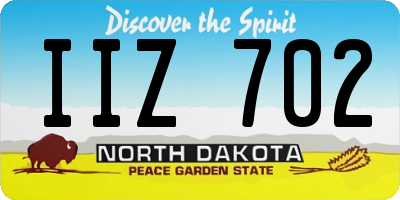 ND license plate IIZ702