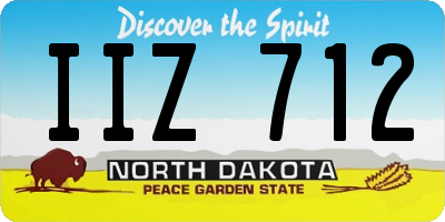 ND license plate IIZ712