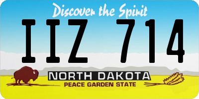 ND license plate IIZ714
