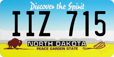 ND license plate IIZ715