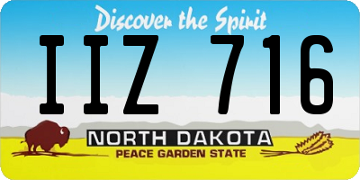 ND license plate IIZ716