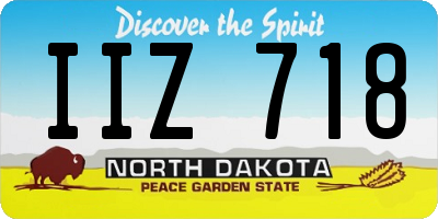 ND license plate IIZ718