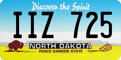 ND license plate IIZ725